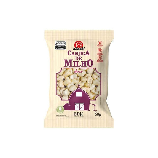 Canjica de Milho Doce Okoshi 50g Natural Sem Glúten