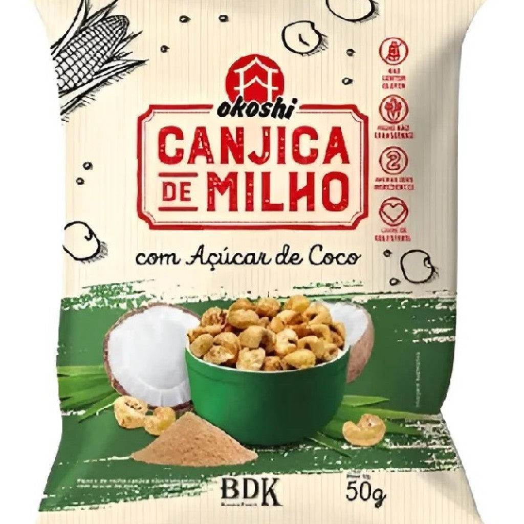 Canjica de Milho com Cacau em Pó e Açúcar de Coco 50g Okoshi