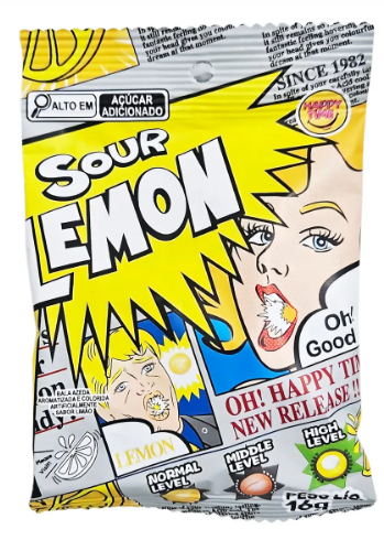 Bala Super Azeda Sour Lemon 16g Happy Time