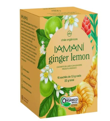 Cha Organico Ginger Lemon 22g - Iamani