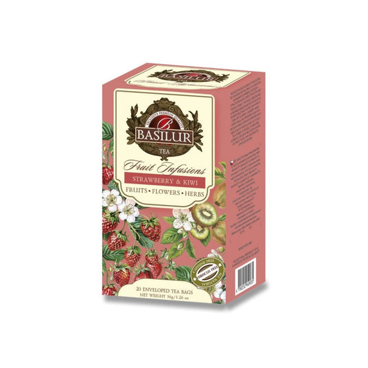 Chá Preto Morango e Kiwi Basilur 36g Basilur
