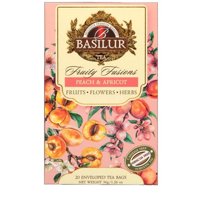Chá Preto Basilur Pêssego e Damasco 36g - 20 Sachês