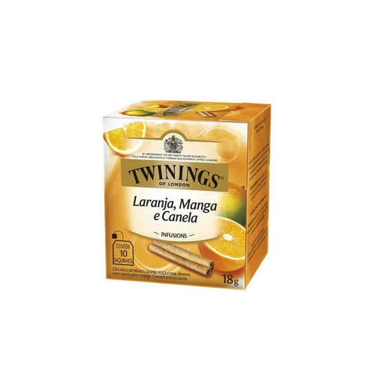 Chá Laranja, Manga e Canela com 10 Sachês 18g Twinings