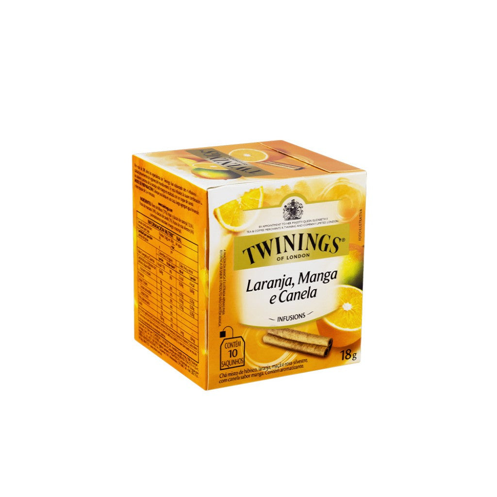 Chá Laranja, Manga e Canela com 10 Sachês 18g Twinings