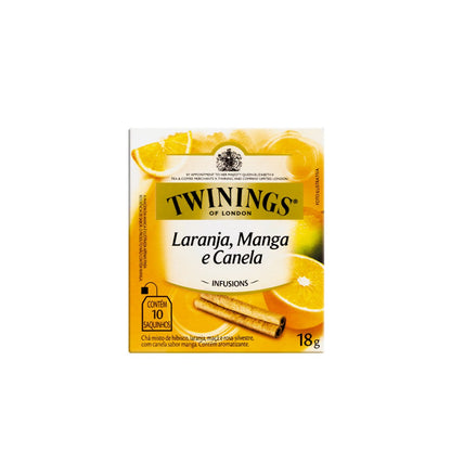 Chá Laranja, Manga e Canela com 10 Sachês 18g Twinings