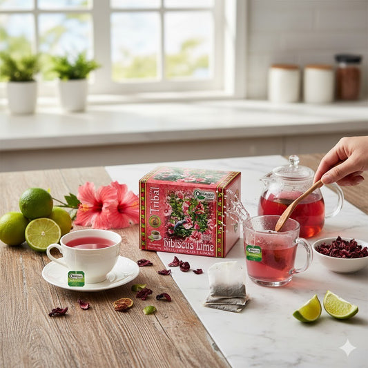 Chá Misto de Hibiscus Time Mate Hibisco e Limão com 15 Sachês 30g Tribal