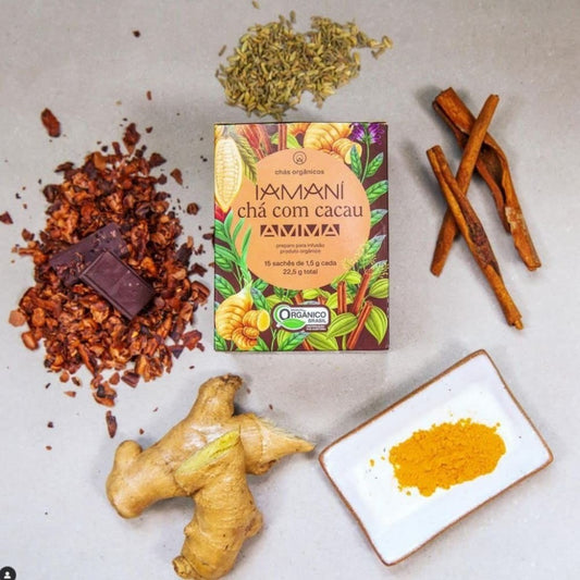 Chá Organico Chá com Cacau 22g Iamani