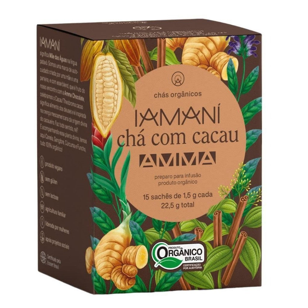 Chá Organico Chá com Cacau 22g Iamani