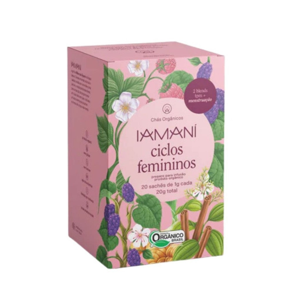Chá Orgânico Ciclos Femininos Tpm Menstruação 20g Iamani