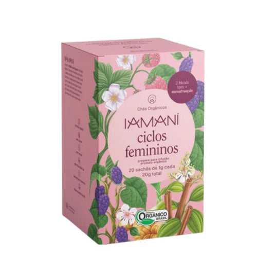 Chá Orgânico Ciclos Femininos Tpm Menstruação 20g Iamani