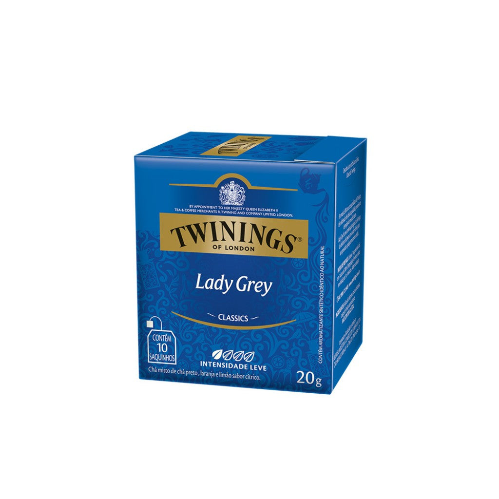 Chá Preto Lady Grey com 10 Sachês 20g Twinings