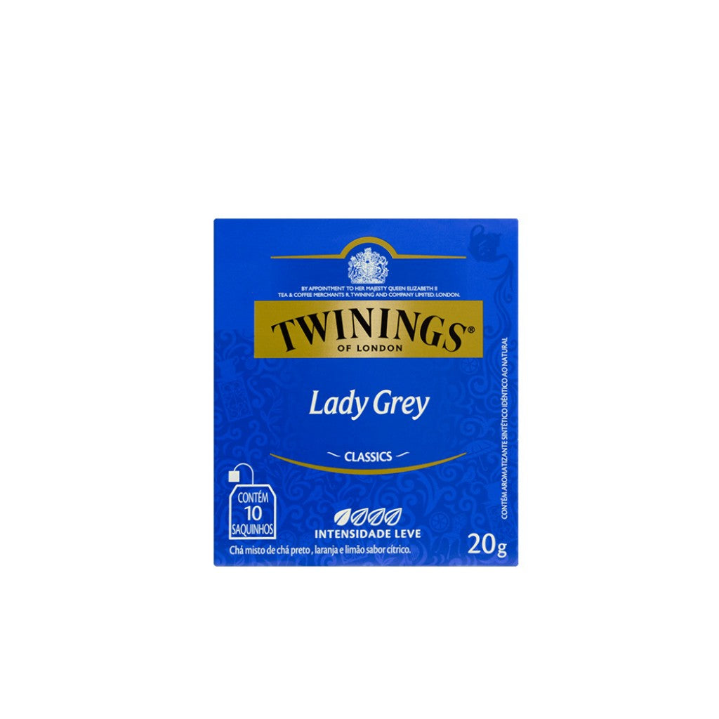 Chá Preto Lady Grey com 10 Sachês 20g Twinings
