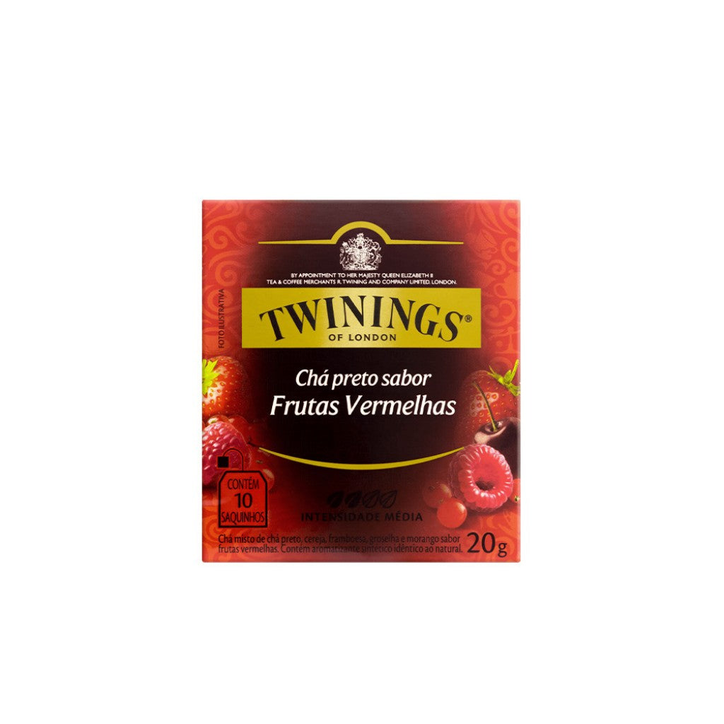 Chá Preto Sabor Frutas Vermelhas com 10 Sachês 20g Twinings