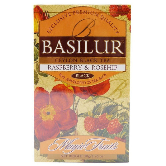 Chá Preto Framboesa e Rosa Mosqueta 20g Basilur