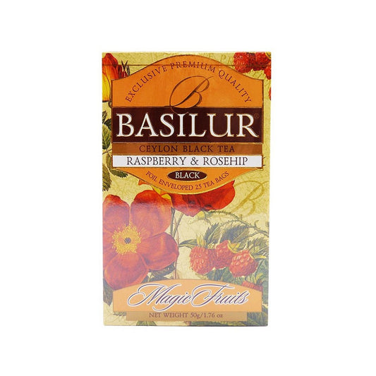 Chá Preto de Framboesa e Rosa Mosqueta 50g Basilur