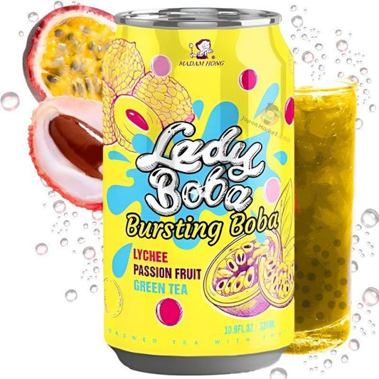 Cha Sabor Maracuja e Lichia Bubble Tea 320ml Madam Hong