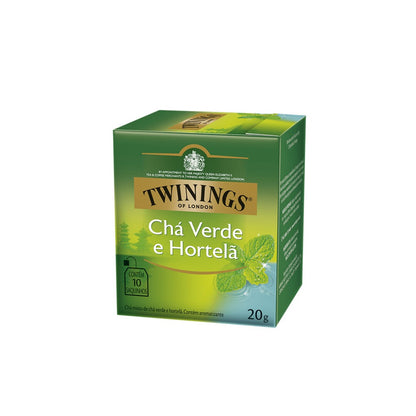 Chá Verde e Hortelã com 10 Sachês 20g Twinings