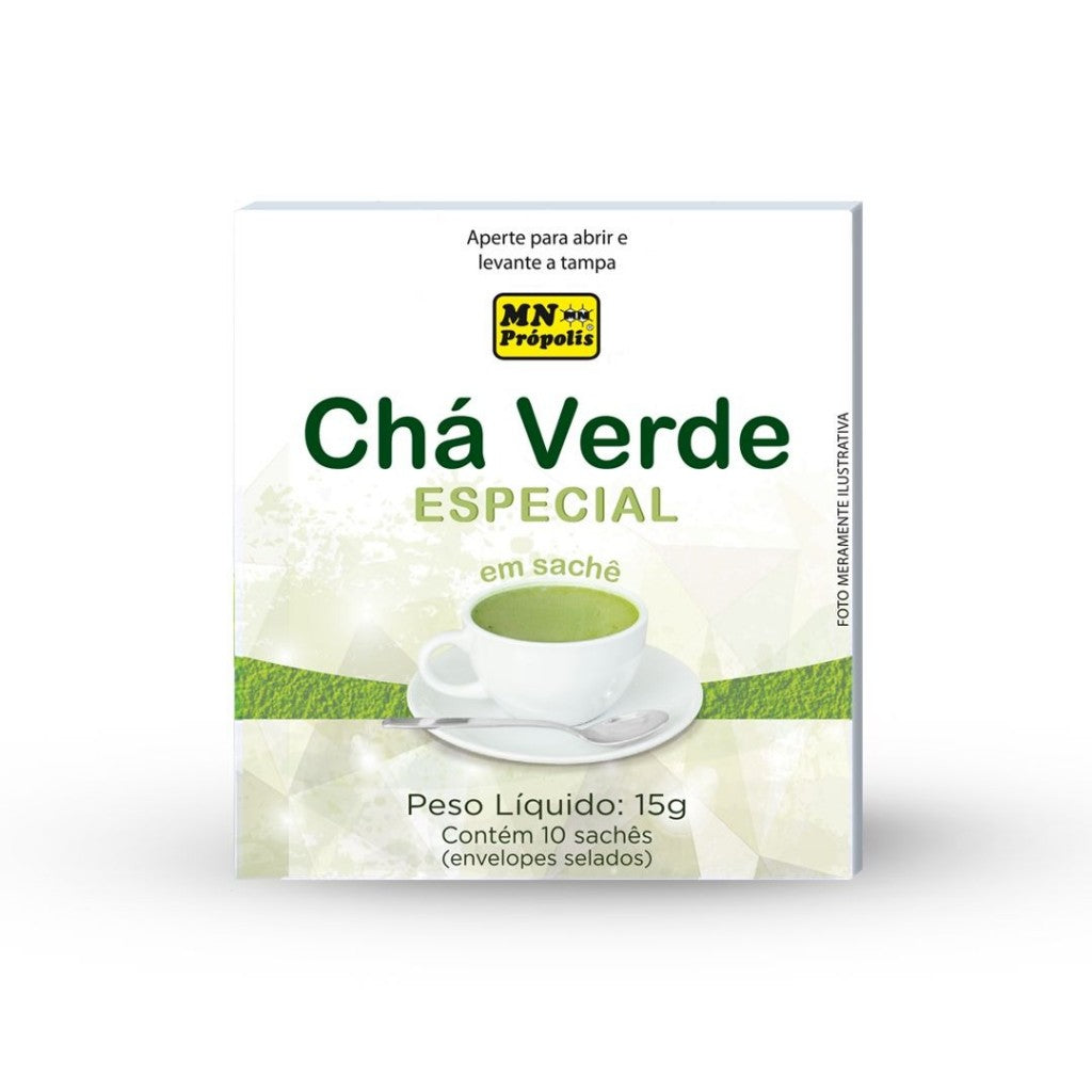 Chá Verde Especial em Sachê 15g Mn Própolis