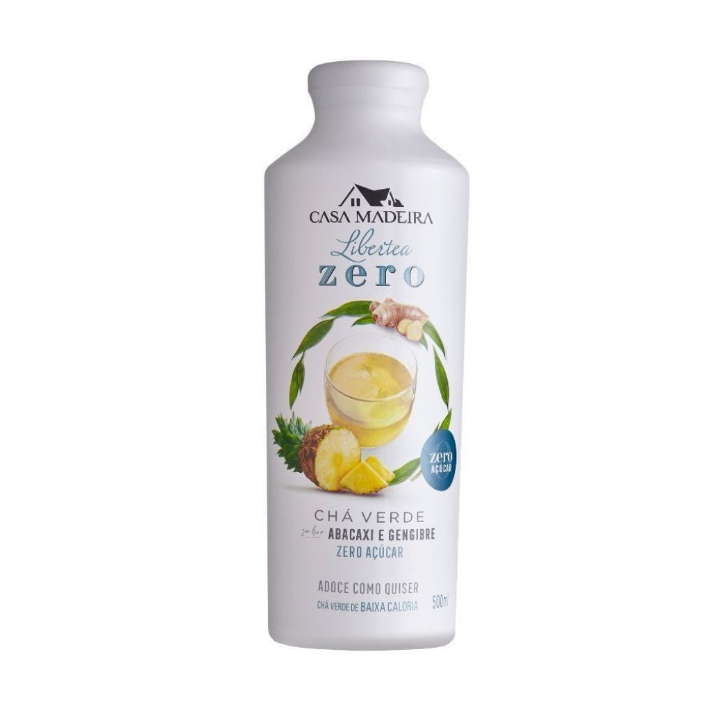 Chá Verde de Abacaxi e Gengibre Libertea Zero 500ml Casa Madeira