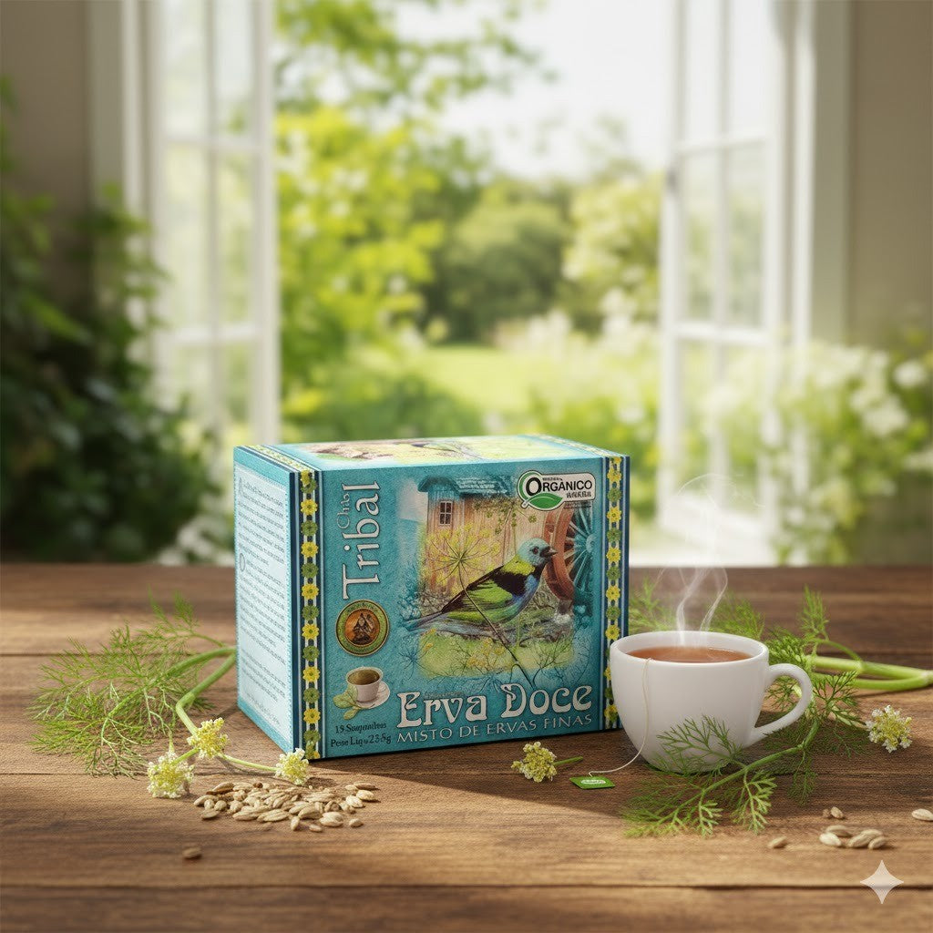 Cha de Erva Doce com Ervas Finas 15 Saches 22,5g Tribal Brasil