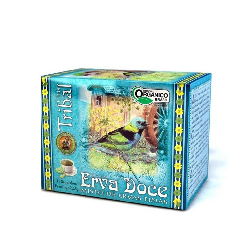 Cha de Erva Doce com Ervas Finas 15 Saches 22,5g Tribal Brasil