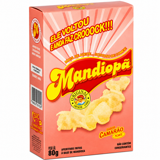 Salgadinho Sabor Camarão 80g - Mandiopã