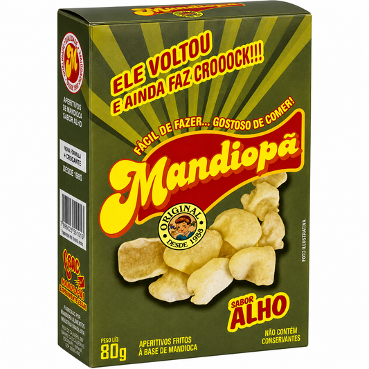 Salgadinho Sabor Alho 80g Mandiopã