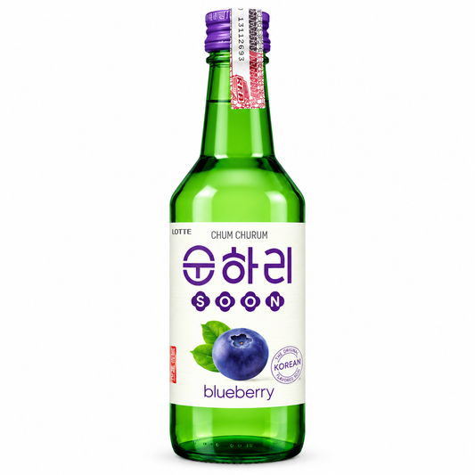Soju Lotte Chum Churum Blueberry 360ml - Bebida Coreana
