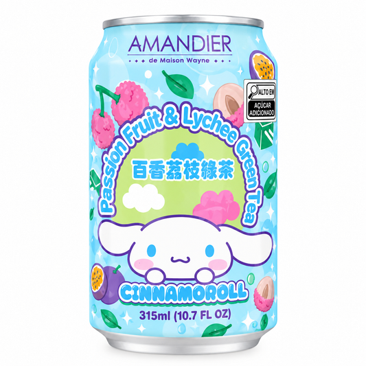 Refrigerante Hello Kitty Chá Verde Maracujá e Lichia 315ml Empório Daruma