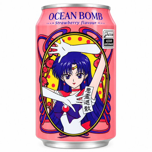 Refrigerante Sabor Morango 330ml Ocean Bomb