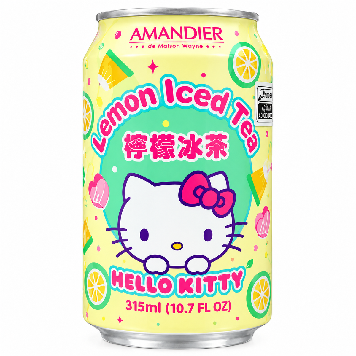 REFRIGERANTE SABOR CHA DE LIMAO HELLO KITTY 315ML AMANDIER