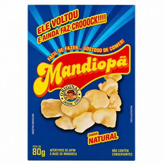 Salgadinho Natural 80g Mandiopã