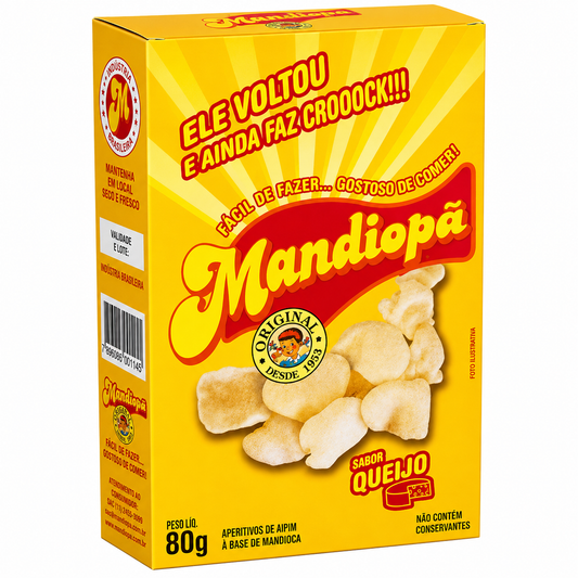 Salgadinho Sabor Queijo 80g Mandiopã