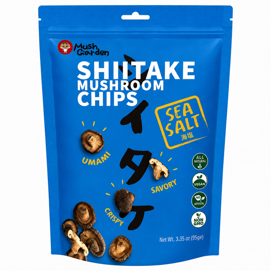 Salgadinho Chips de Shitake com Sal Marinho 90g - Mush Garden
