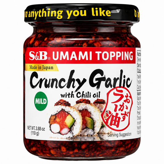 Óleo de Gergelim Apimentado com Alho Crunchy Garlic 110g SB
