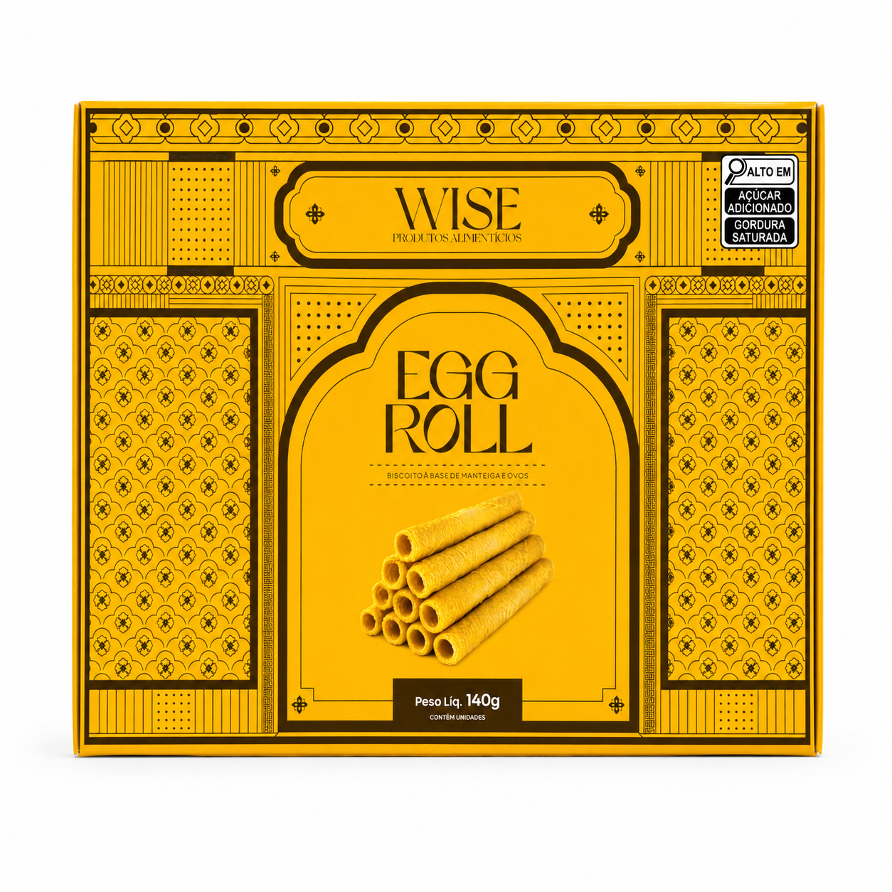 BISCOITO EGG ROLL 140G WISE