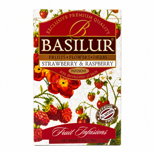 Chá Preto Morango e Framboesa 45g - Basilur