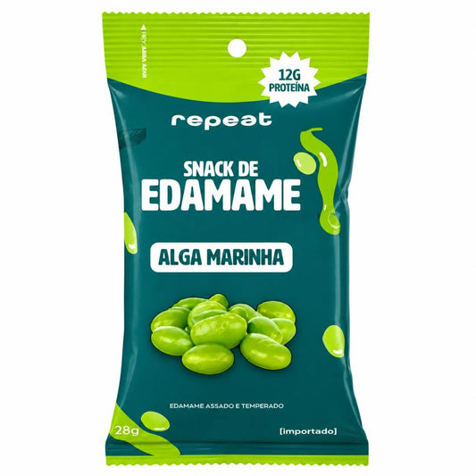 Snack de Edamame com Alga Marinha Repeat 28g Crocante Rico em Proteínas e Fibras