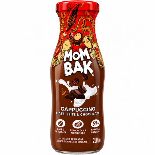 Bebida Cappuccino Mombak Café Leite e Chocolate 250ml