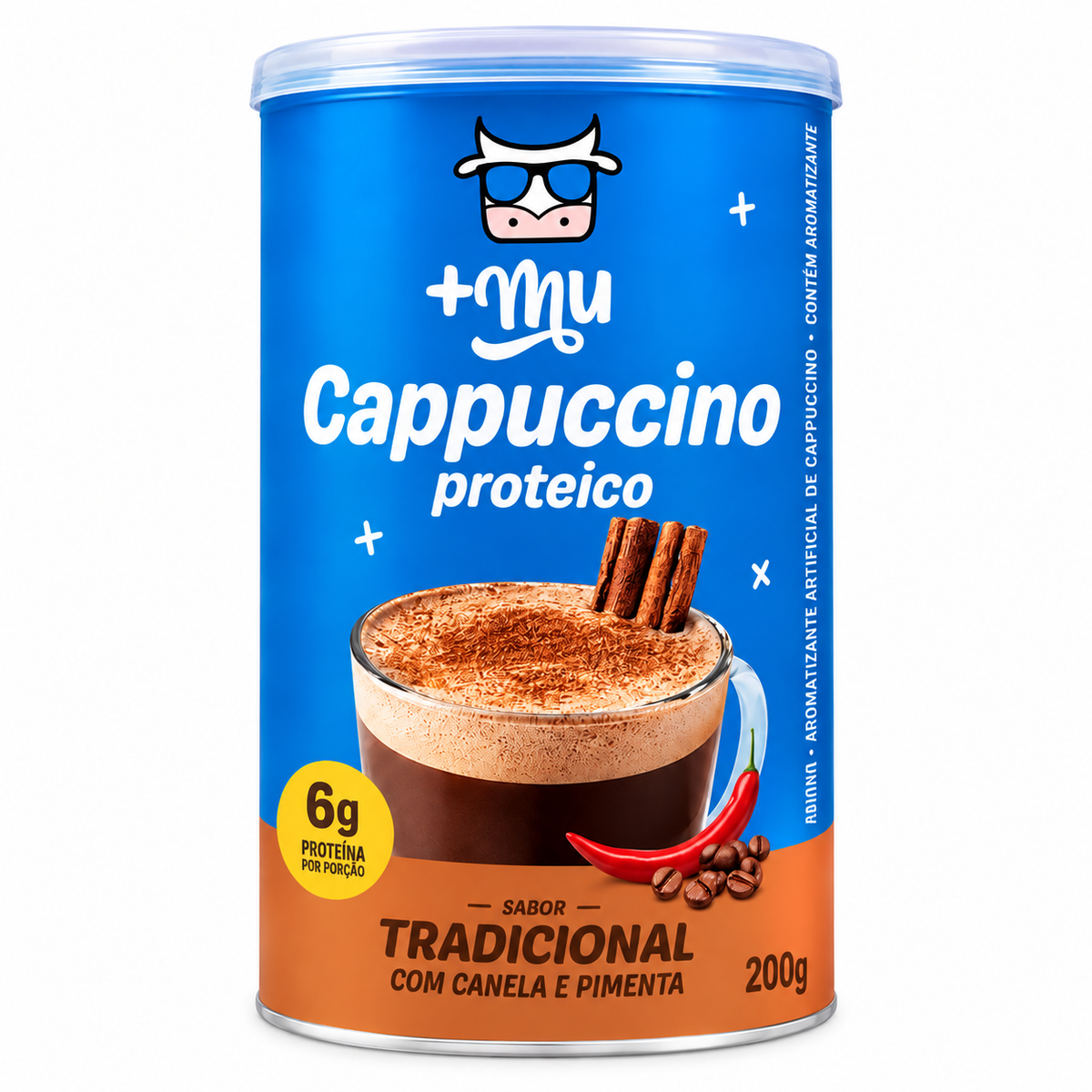 Cappuccino Proteico Canela e Pimenta 200g Mais Mu