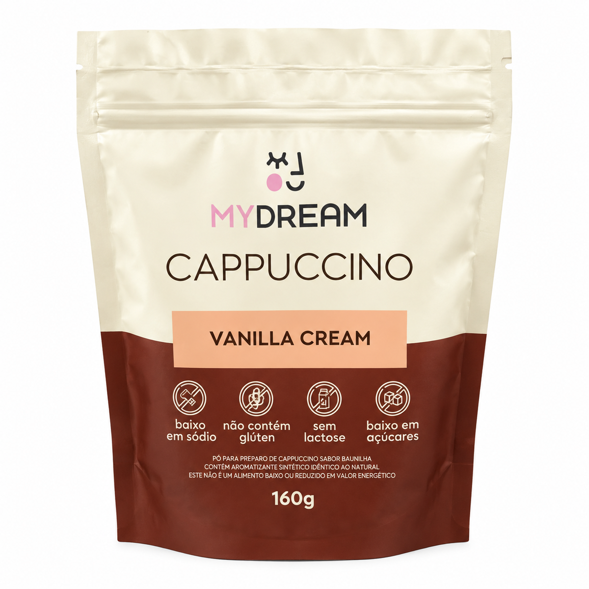 Cappuccino Vanilla Cream My Dream 160g Empório Daruma Sem Açúcar Sem Glúten