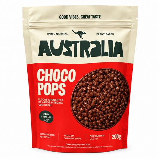 Cereal Matinal Chocopops Australia Zero Açúcar 200g Harts Natural
