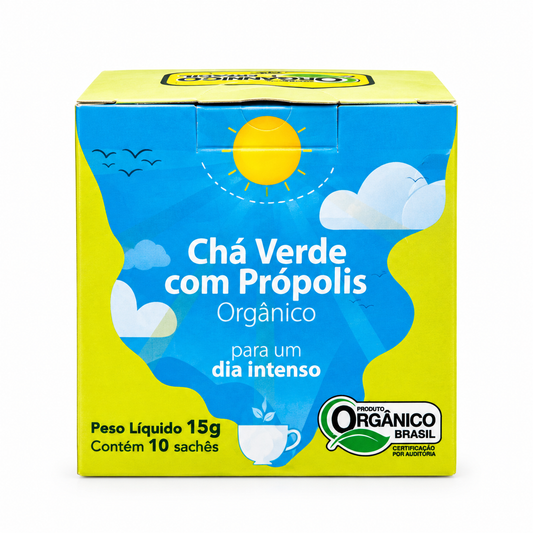 Chá Verde com Própolis Orgânico 15g Mn Própolis