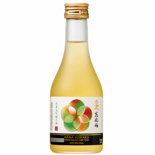 Sake Junmai Hana-Kohaku Daiginjo Plum 300ml - Hakushika
