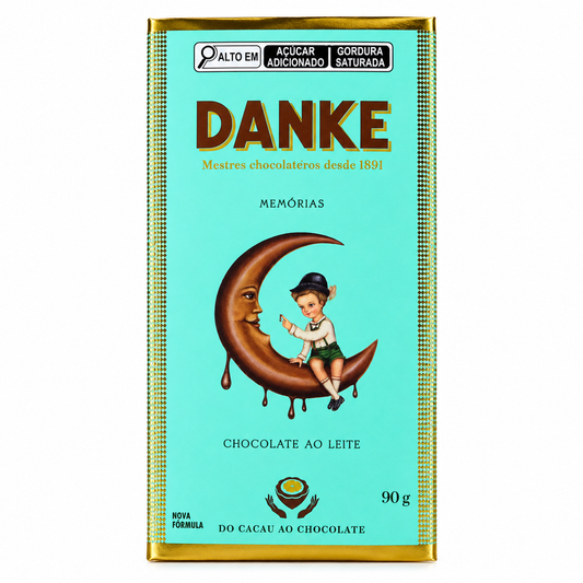 Barra de Chocolate ao Leite Danke Memórias 90g