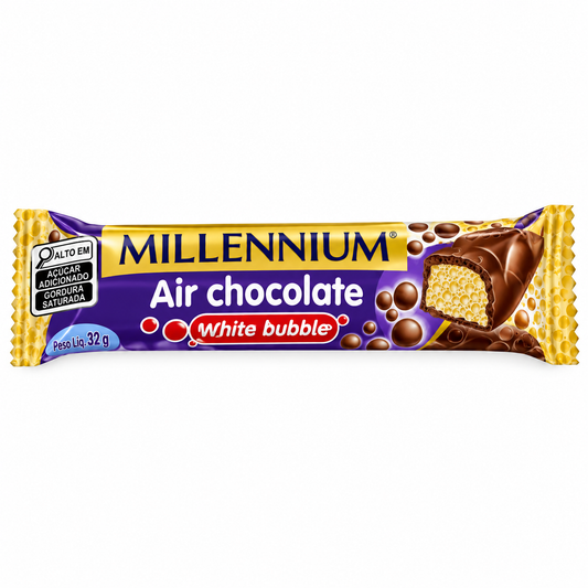 Chocolate Aerado Millennium Ao Leite e Branco 32g
