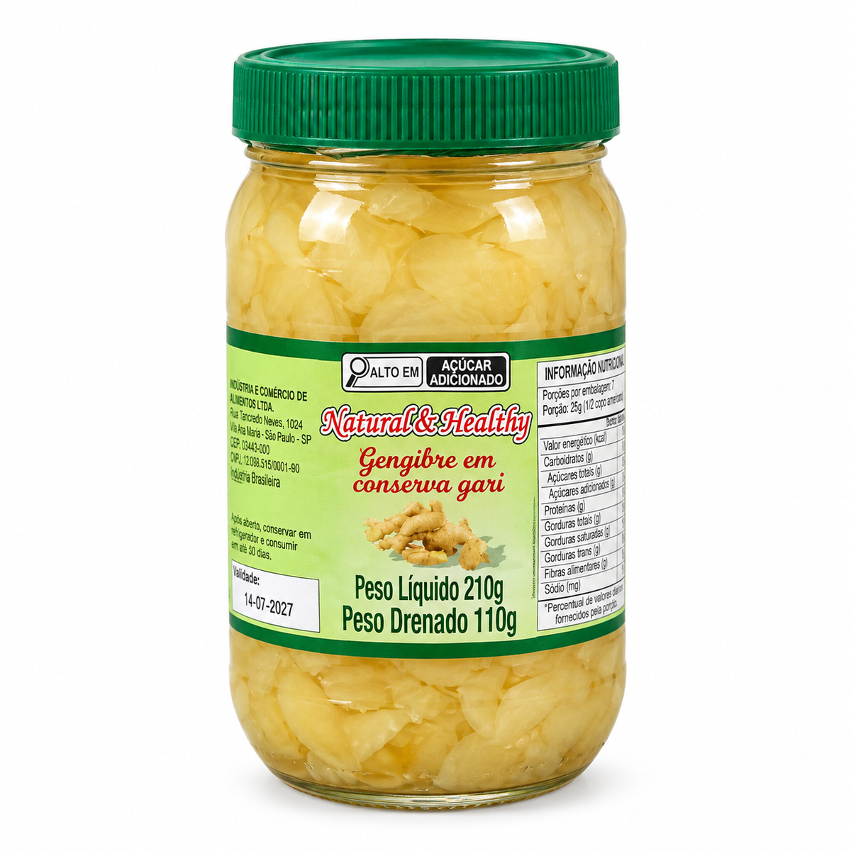 Gengibre em Conserva 210g Natural Healthy