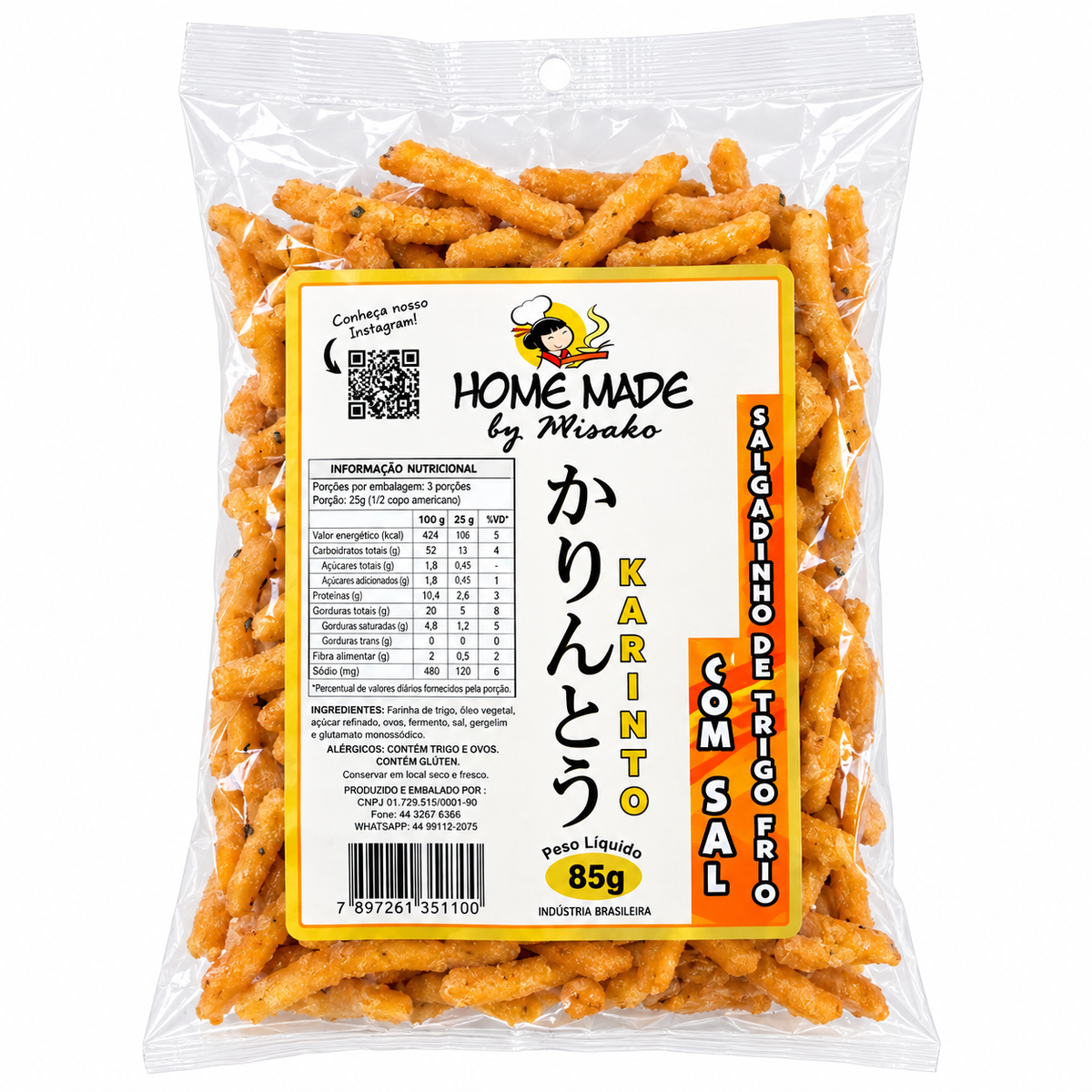 Salgadinho Karinto com Sal 85g Home Made