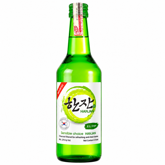 Bebida Coreana Soju Sabor Podo Uva 375ml Hanjan
