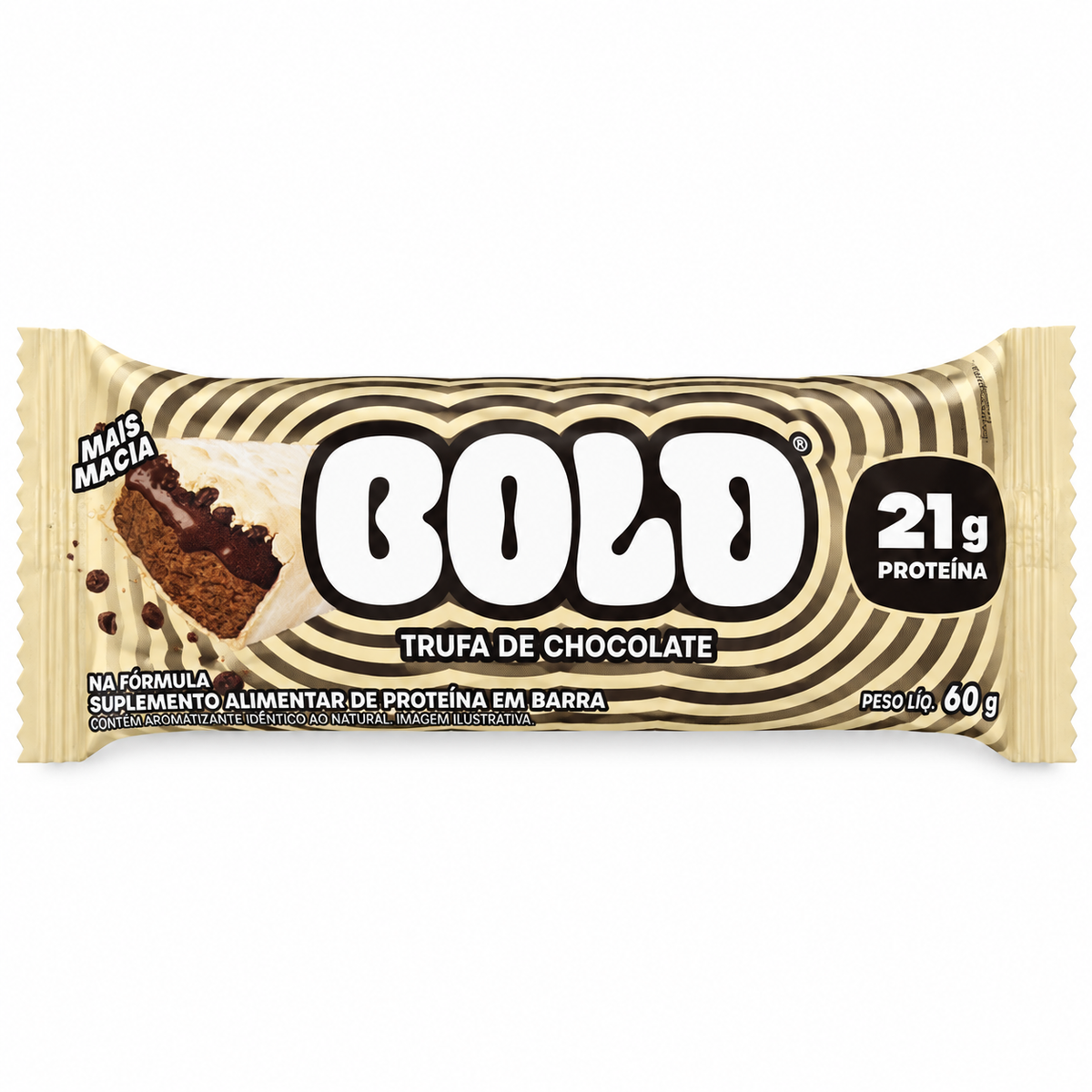 BARRA PROTEINA TRUFA DE CHOCOLATE 60G BOLD